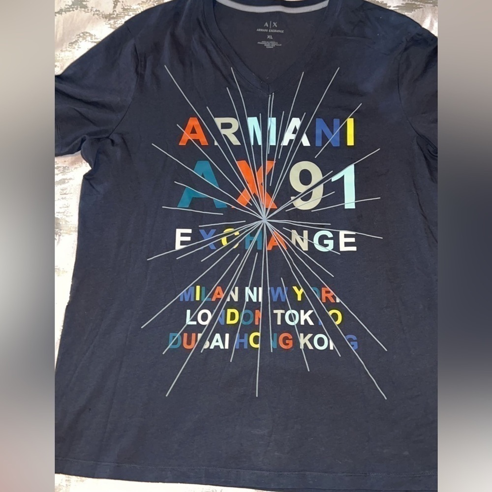 ArmAni Exchange Men’s V-Neck T-Shirt
